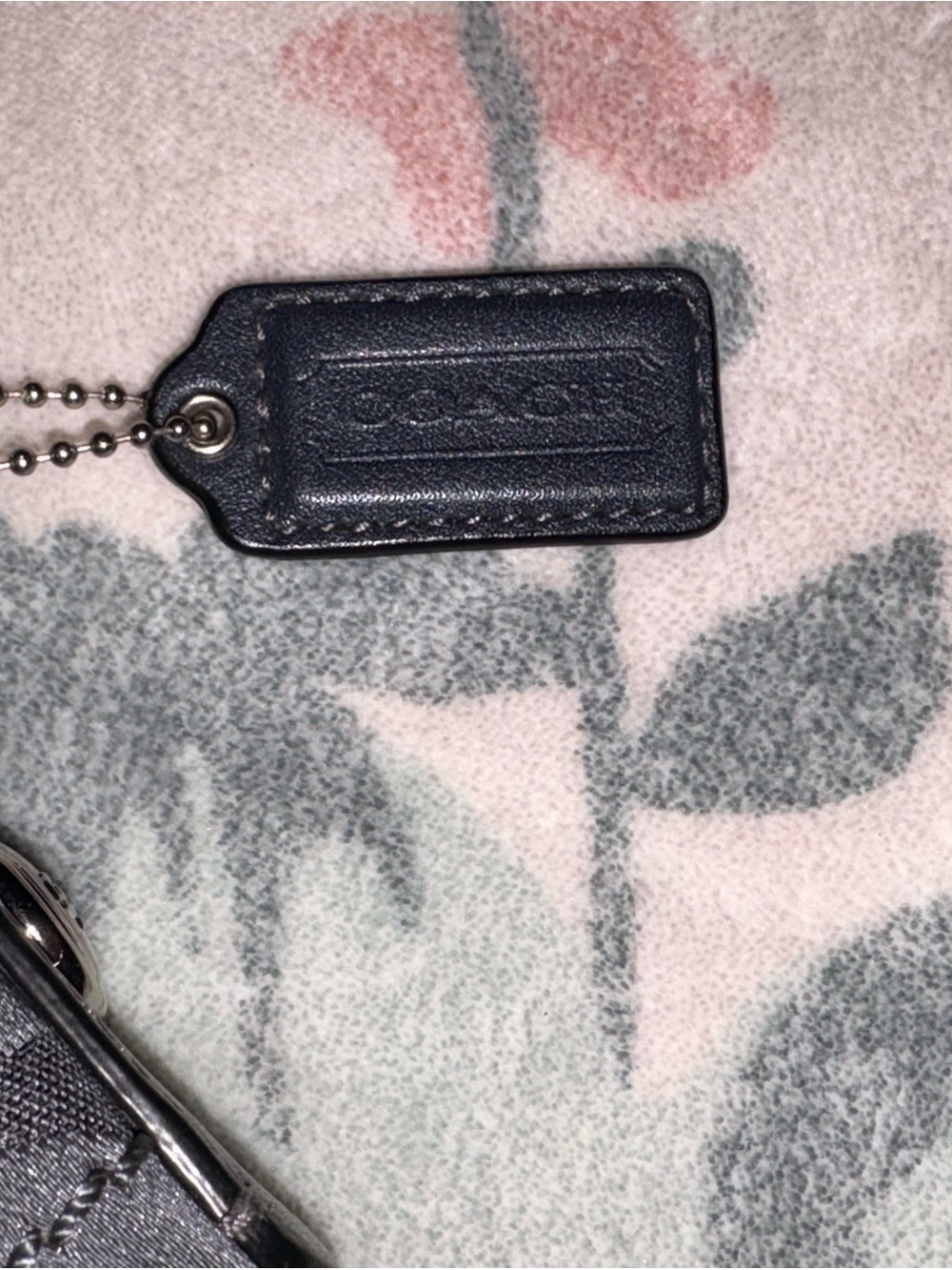 Coach Black Signature Jacquard Shoulder Bag with Leather Trim - Picture 5 of 8